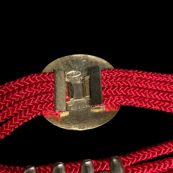 Vintage Yen China House Braided Rope Enamel Buckle Red main image 16